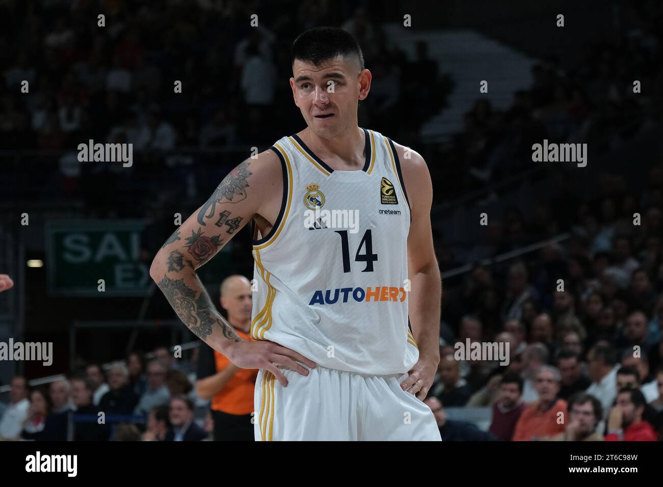 Gabriel Deck del Real Madrid durante la partita Turkish Airlines EuroLeague tra Real Madrid e Virtus Segafredo Bologna al WiZink Center di Novem Foto Stock