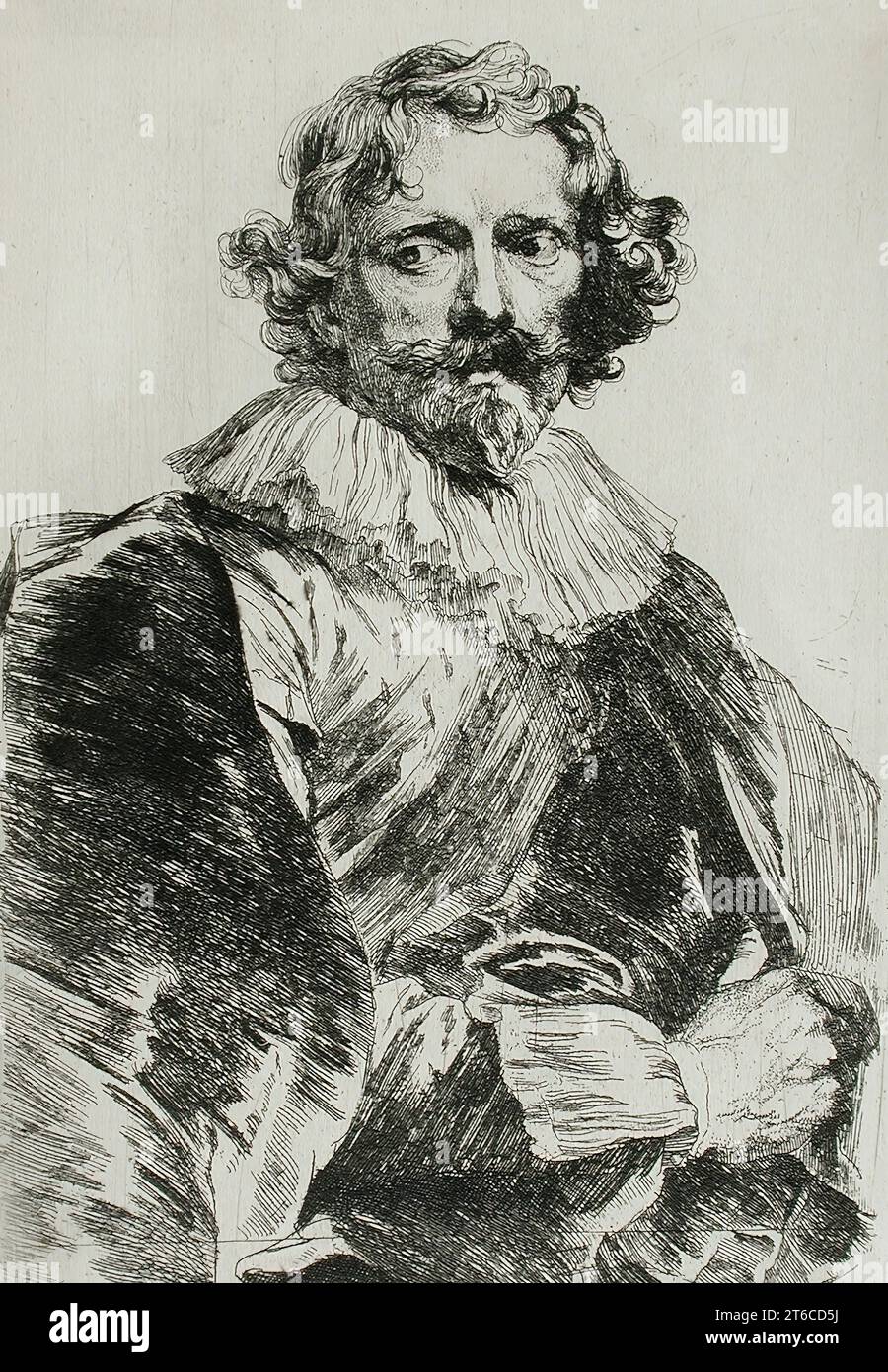 Ritratto di Lucas Vorsterman, tra il 1626 circa e il 1632 circa. Foto Stock