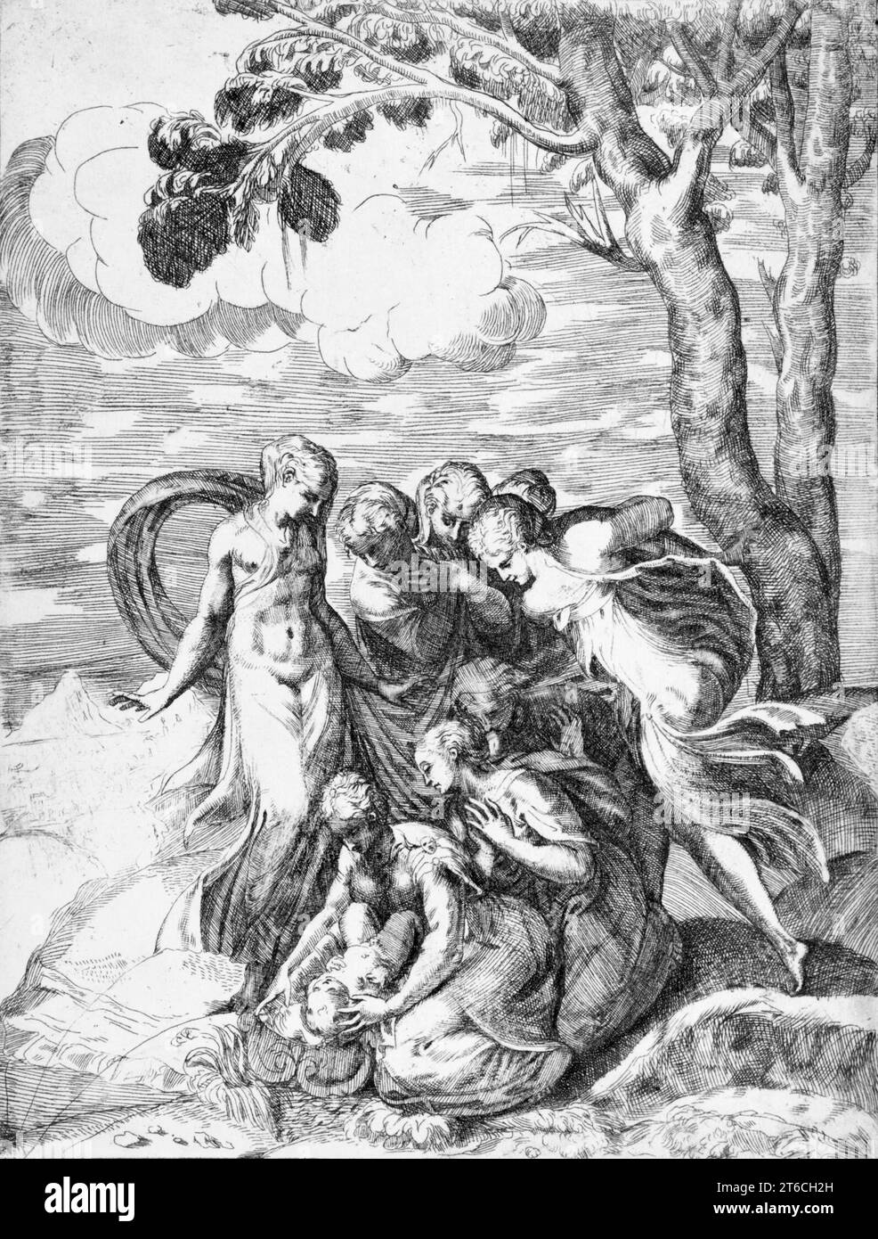 Il ritrovamento di Mosè, tra il 1515 e il 1573. Foto Stock