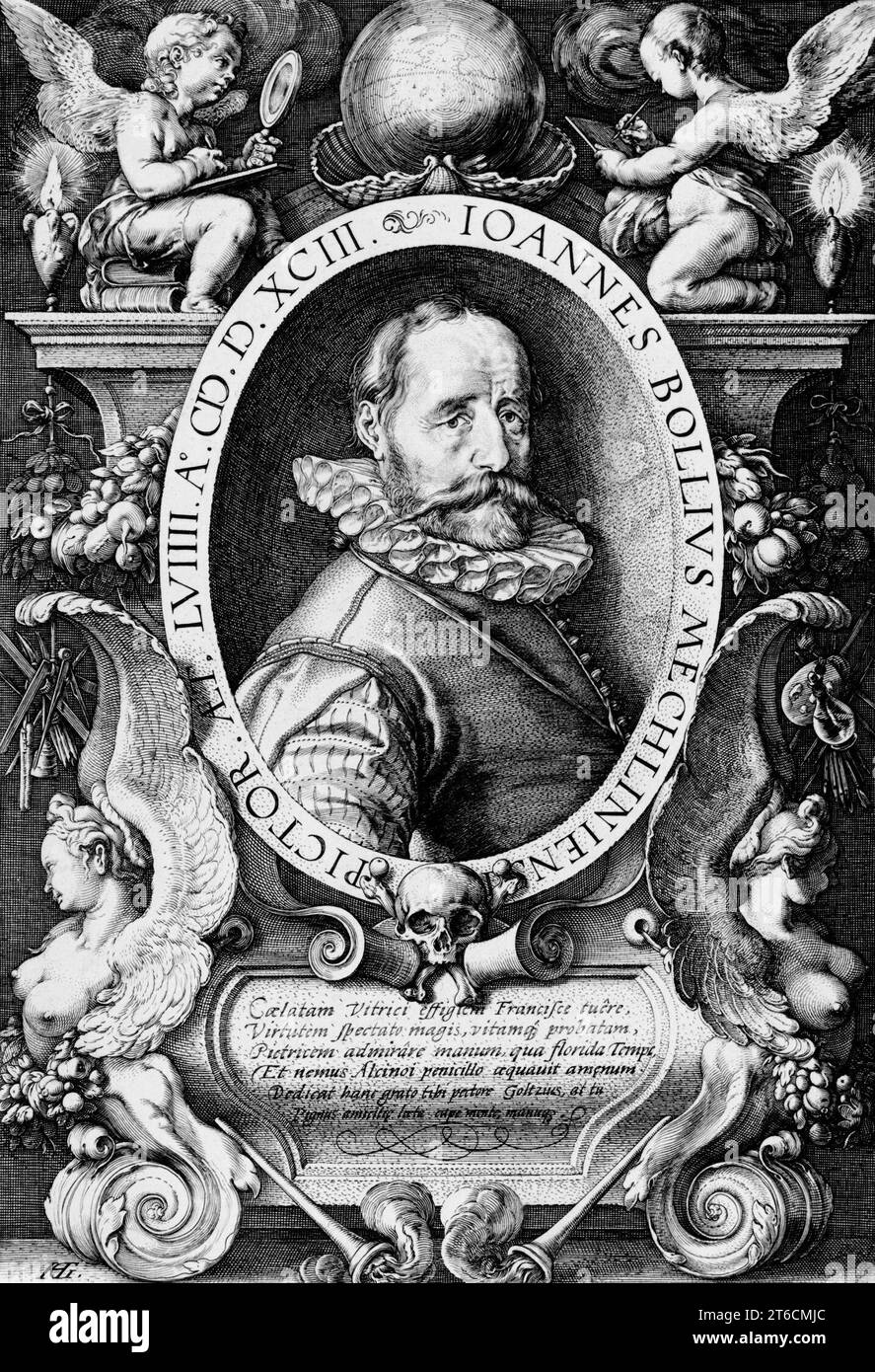 Ritratto di Hans Bol, 1593. Foto Stock