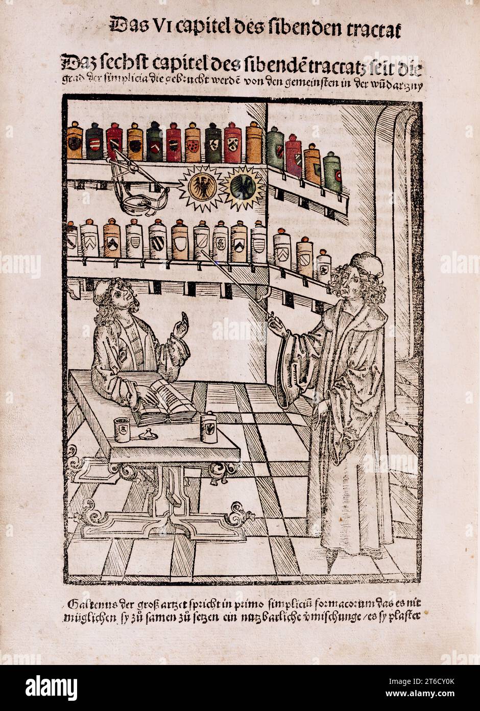 Chirurgia, 1497. Illustrazione da "Das buch der cirurgia" (il libro di chirurgia) del chirurgo tedesco Hieronymus Brunschwig. Foto Stock