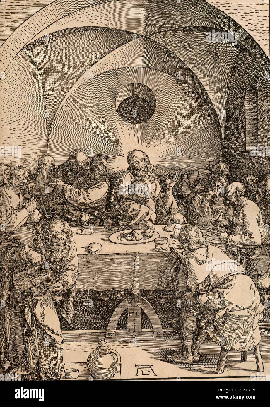 L'ultima cena, 1511. Pagina da Passio Domini nostri Jesu (la passione di Gesù). Foto Stock