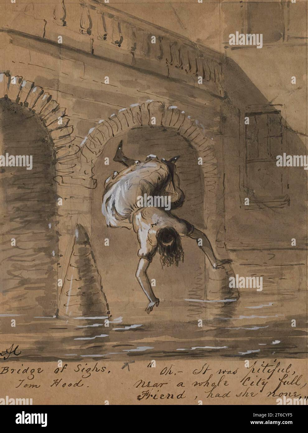 Ponte dei Sospiri, 1825-1870. Foto Stock