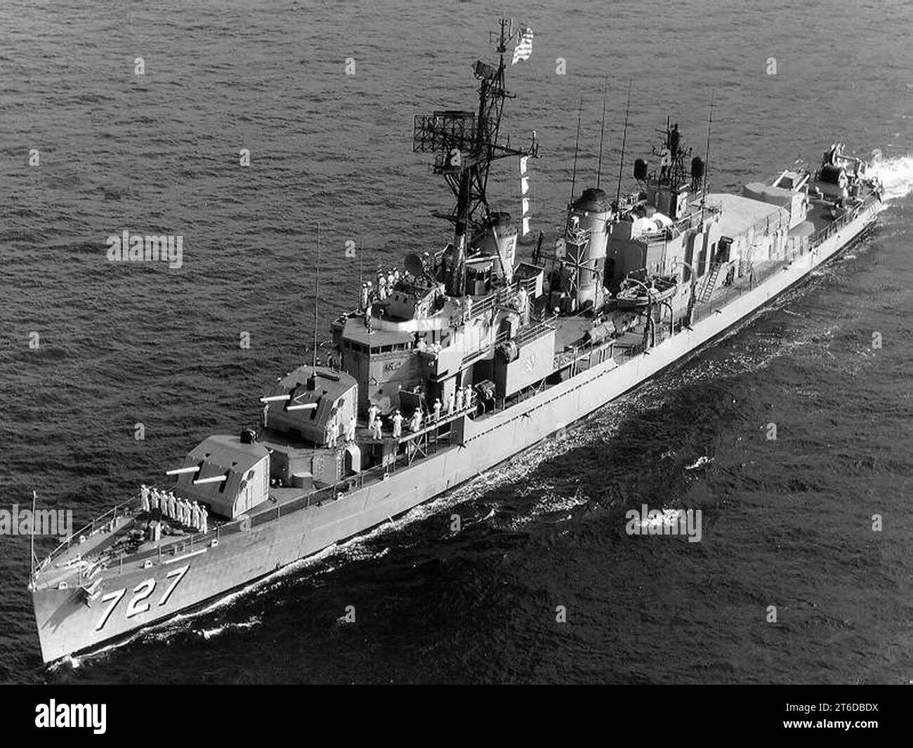 USS De Haven (DD-727) in corso al largo della costa di Oahu, Hawaii (USA), il 19 novembre 1970 Foto Stock