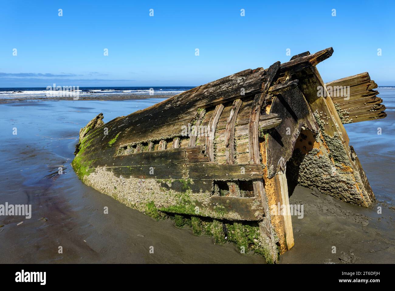 Il relitto Kelly Ruth a North Beach, Haida Gwaii, British Columbia, Canada. Foto Stock