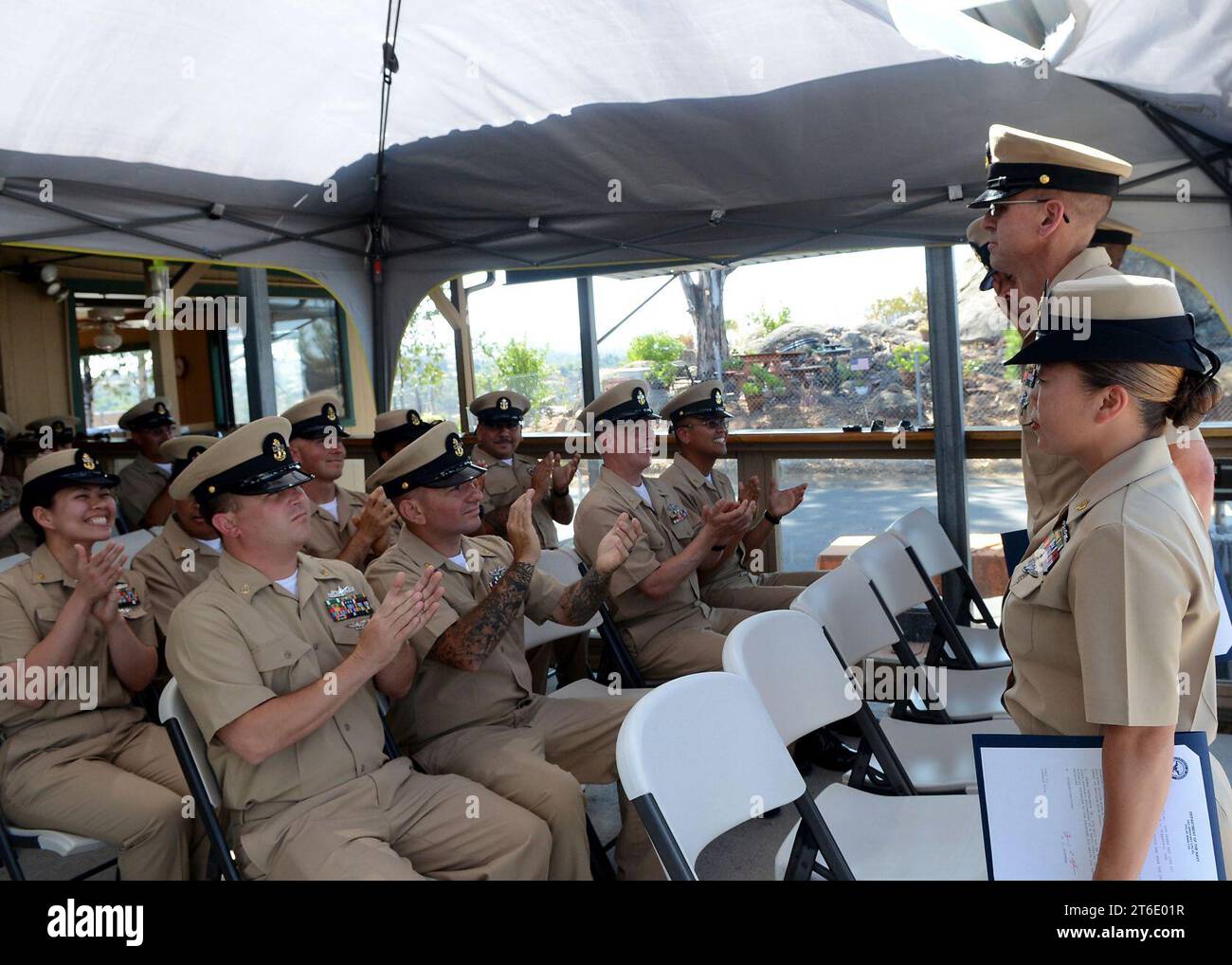 Cerimonia di assalto del capo della USS Green Bay 130913 Foto Stock