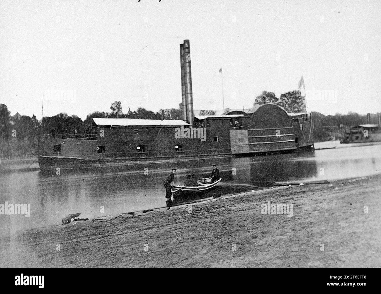 USS ''Lexington'' e USS '''Mound City'' Foto Stock