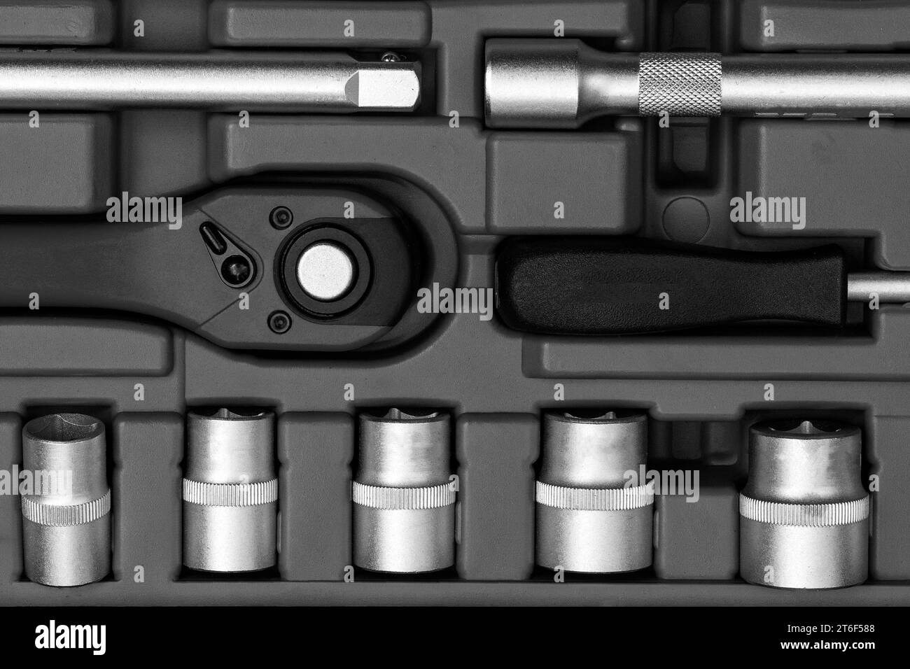 strumenti. set di attrezzi. kit attrezzi per auto. sfondo del set di strumenti. strumenti di riparazione Foto Stock