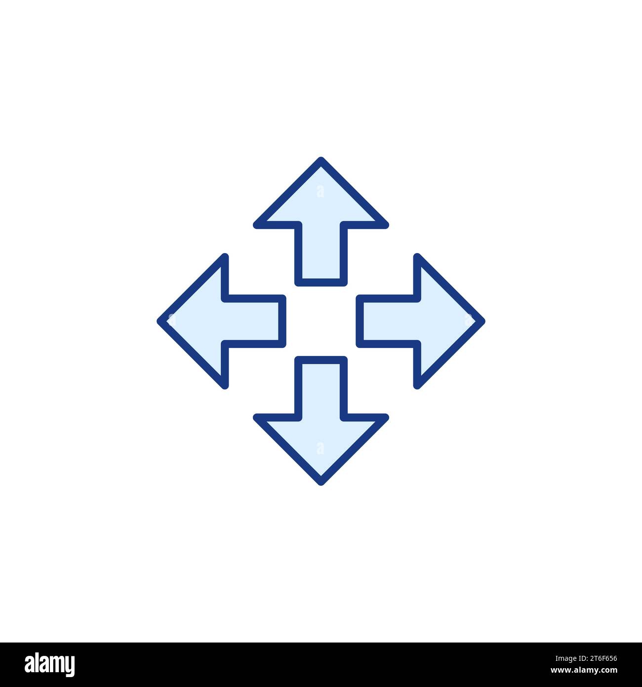 Frecce di scala concetto vettoriale icona o simbolo minimo colorato Illustrazione Vettoriale