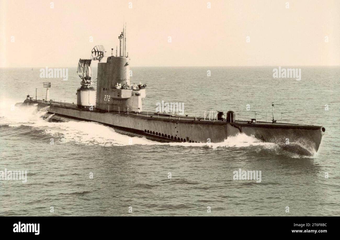 USS Redfin come Radar Picket Foto Stock