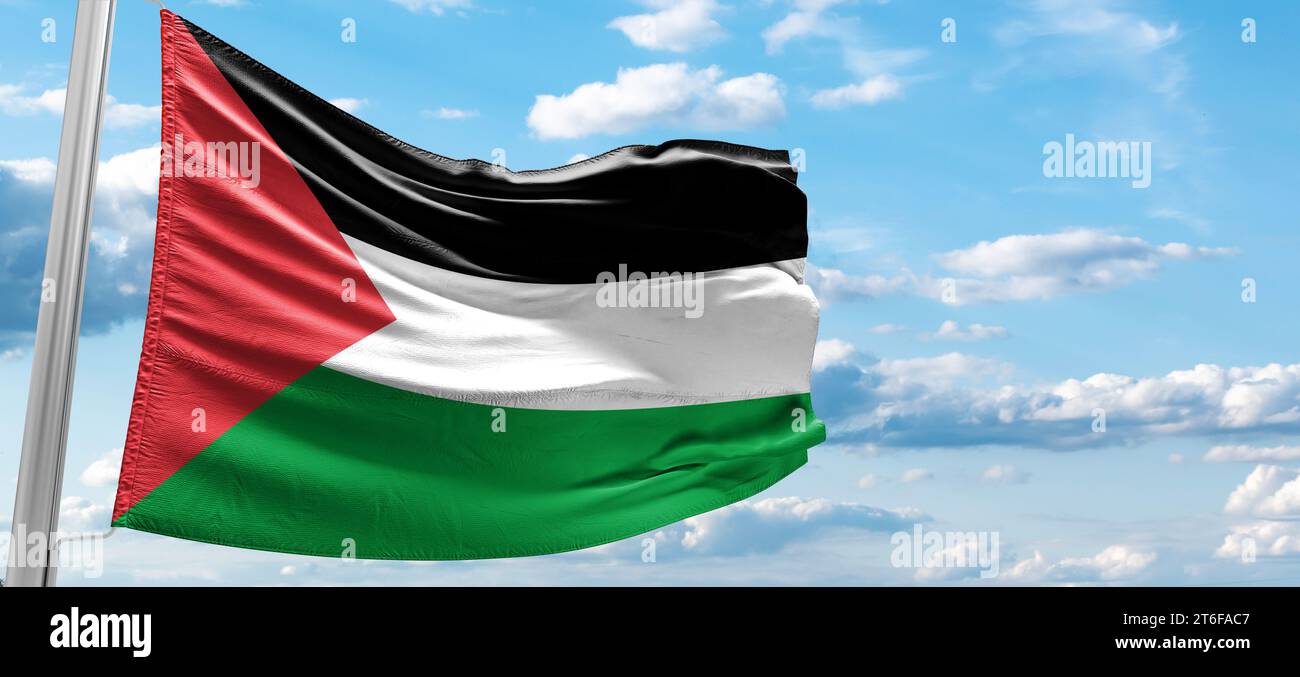 Bandiera dello Stato di Palestina della Palestina Foto Stock