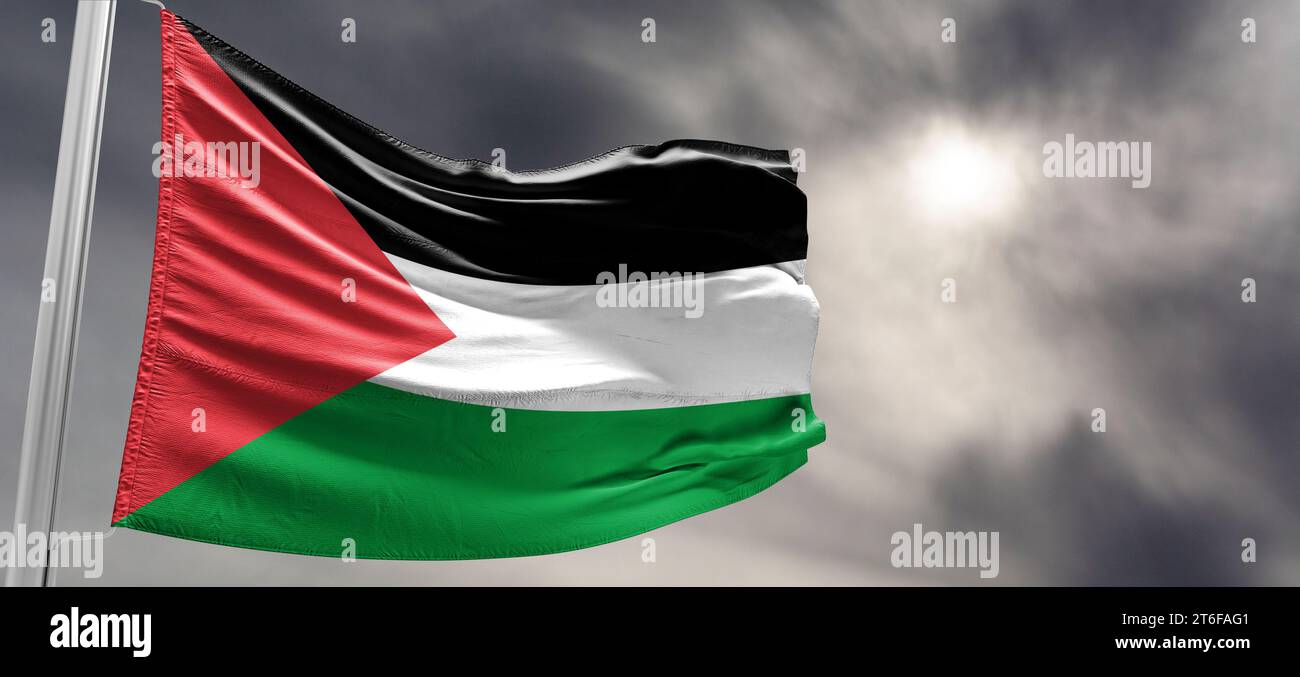 Bandiera dello Stato di Palestina della Palestina Foto Stock