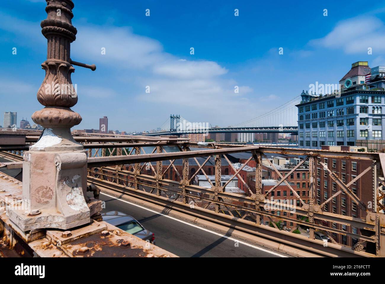 Ponte di Brooklyn, storico, storia, costruzione, architettura, New York City, USA Foto Stock