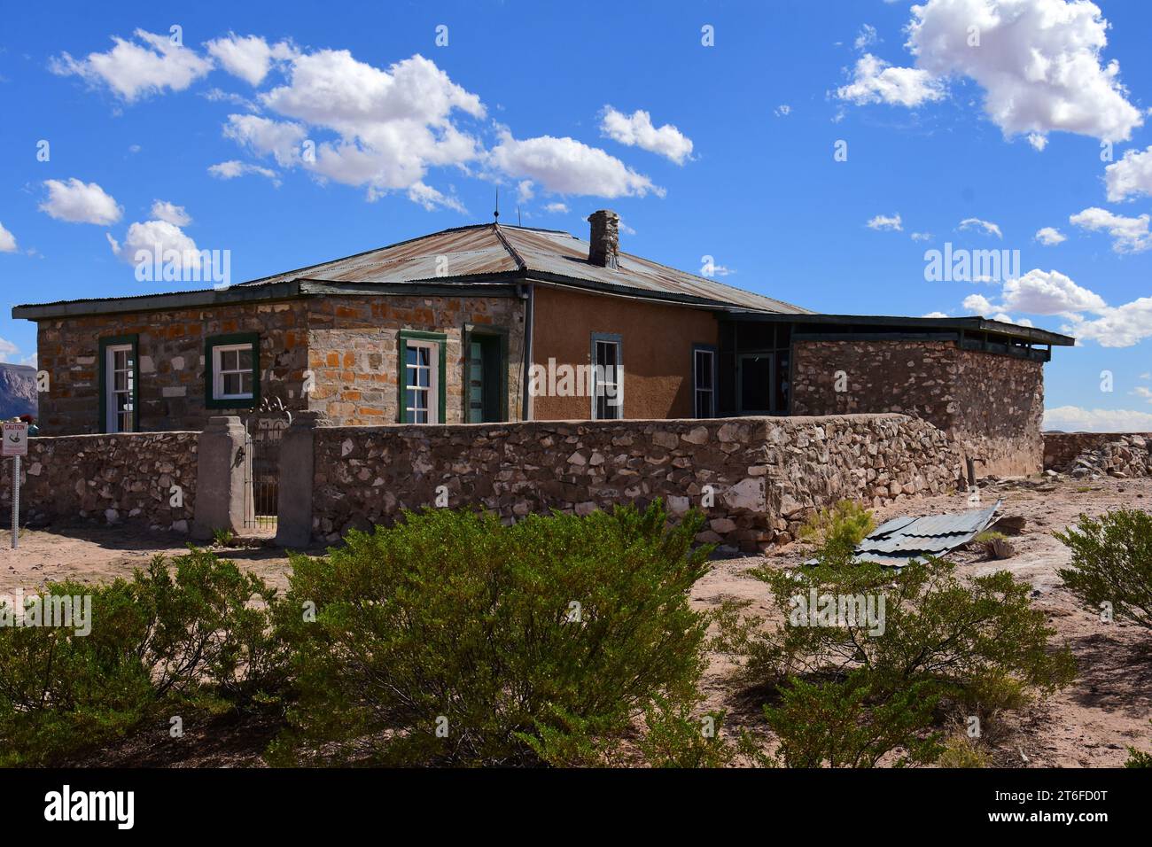 lo storico ranch mcdonald nel sito trinity vicino a san antonio , new mexico Foto Stock
