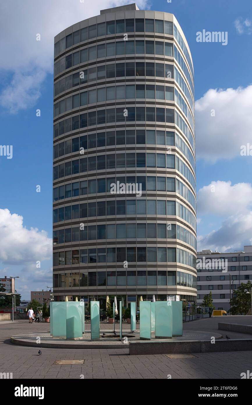 Merian Forum Tower block, Leipziger Platz, Norimberga, Franconia centrale, Baviera, Germania Foto Stock