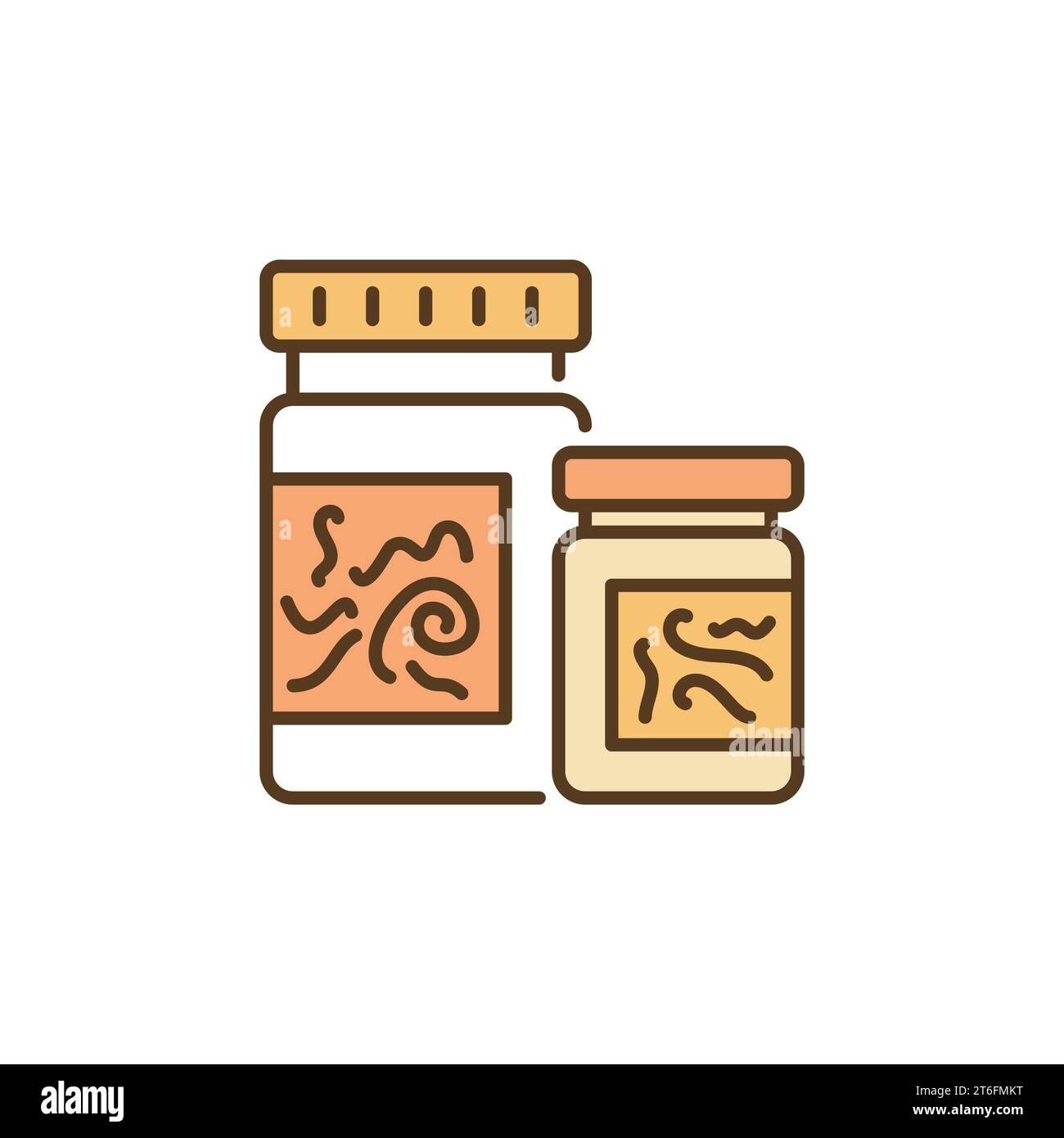 Icona colorata del concetto vettore di farmaci anti-elminth. Segno moderno anelmintico Illustrazione Vettoriale