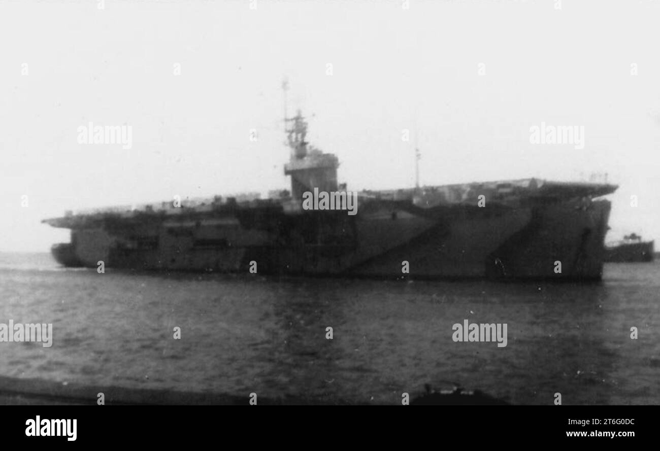 USS Tripoli (CVE-63) PRESSO NS Argentia 1944 Foto Stock