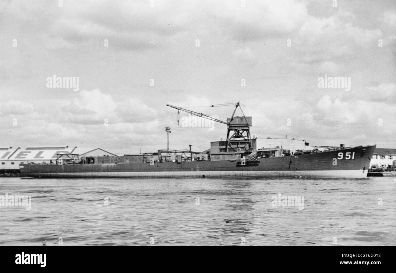 USS Turner Gioia (DD-951) al Puget Sound Bridge e società di dragaggio il 1 Luglio 1958 Foto Stock