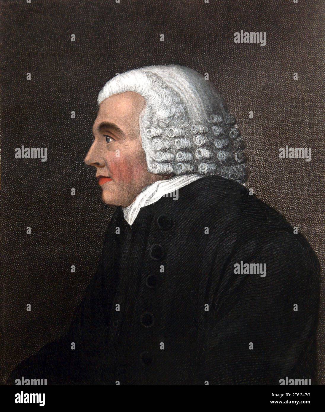 Ritratto del reverendo John Brown 1722-1787, defunto ministro del Vangelo di Haddington, ministro scozzese autore e teologo dell'autointerpretazione Foto Stock