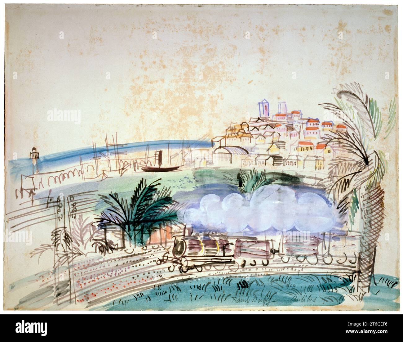 Ferrovia di Antibes, 1926. Trovato nella collezione del Museo di Belle Arti di Stato A Pushkin, Mosca. Foto Stock