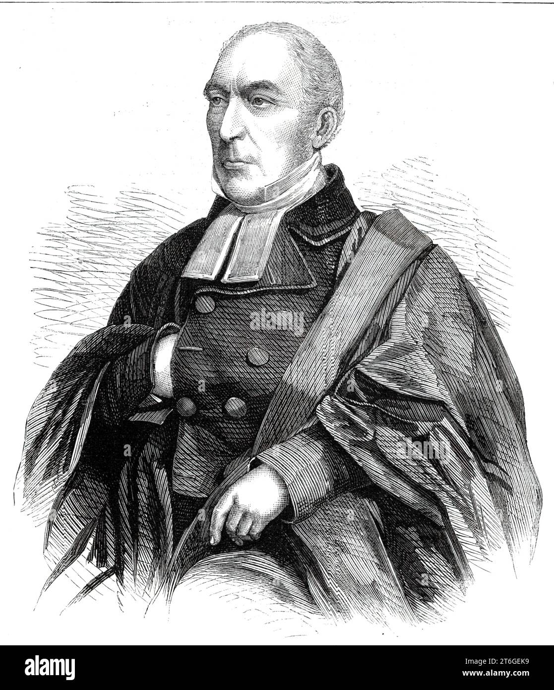 Il defunto Rev. George Croly, LL.D., 1860. Ritratto di... un eminente poeta, scrittore e divino... [Chi] entrò al Trinity College di Dublino, all'età di quattordici anni... fu ordinato da o'Byrne vescovo di Meath, e immediatamente entrò in una piccola curacy in Irlanda, ma ben presto si recò a Londra, dove ottenne la situazione di critico drammatico sul New Times. Successivamente fu un collaboratore dei giornali Britannia, Standard e Herald. Fu un tempo redattore della Universal Review, ed era uno scrittore frequente di Blackwood's e di altre riviste... nel 1847 il dottor Croly fu nominato pomeriggio Foto Stock