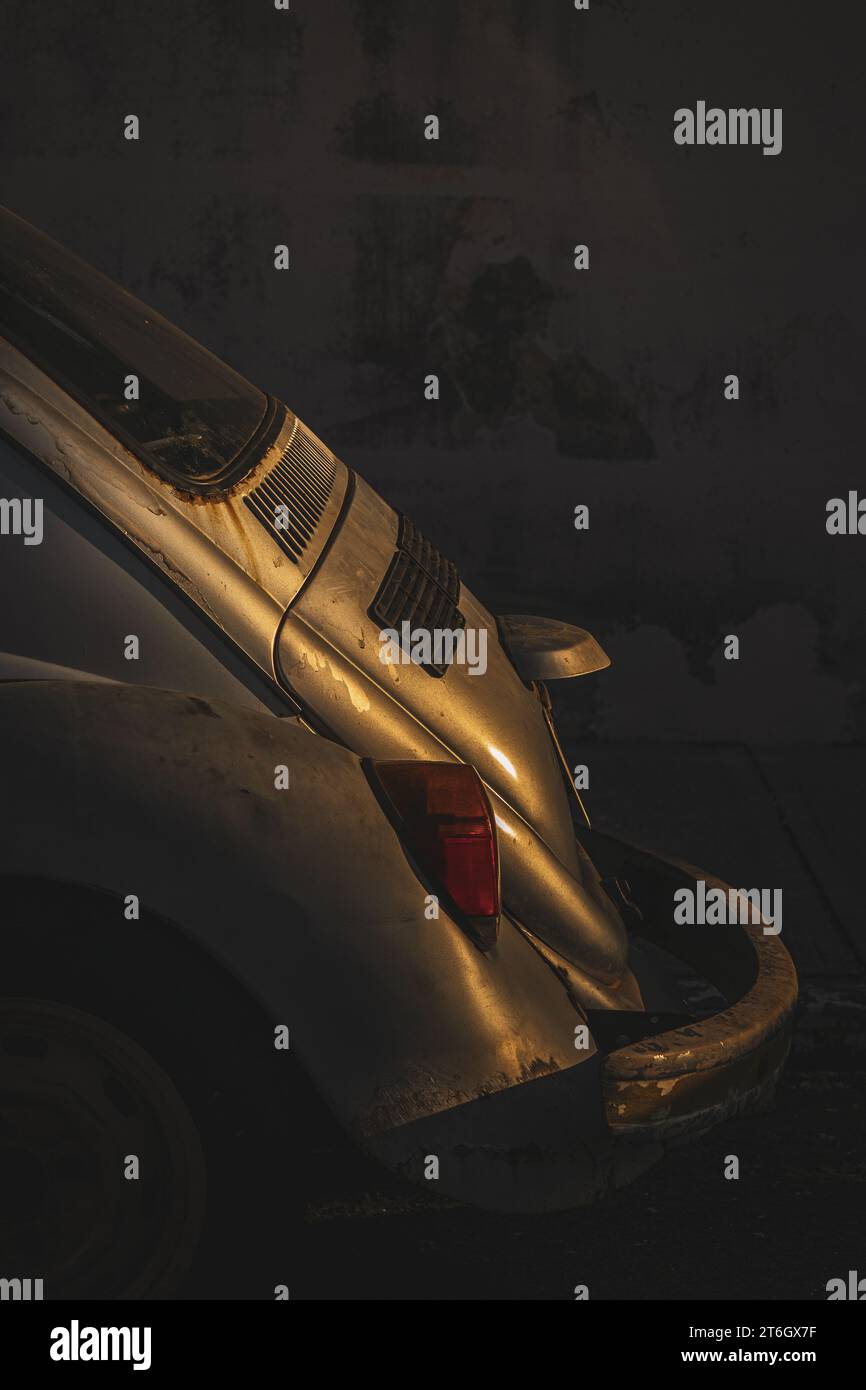 Coleottero Volkswagen, dettaglio, contrasto nitido, Messico, Veracruz, 2023 Foto Stock