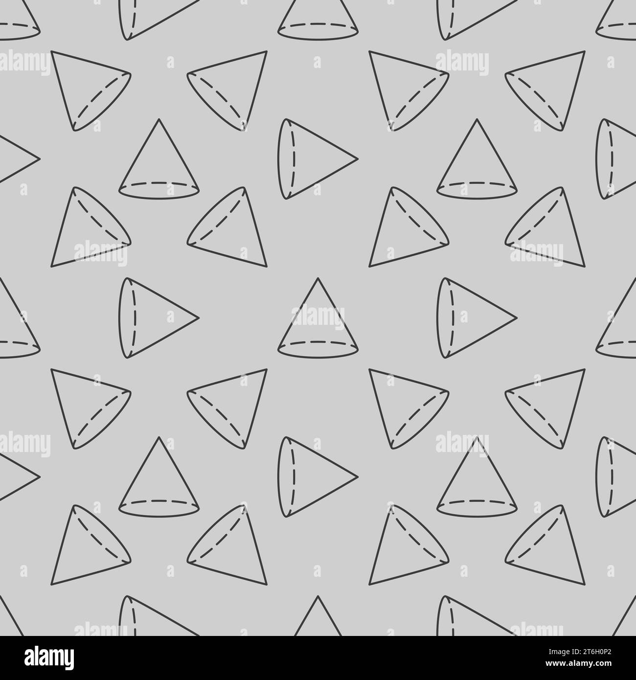Ripetizione senza cuciture della linea di forma conica - sfondo del concetto scientifico della geometria vettoriale Illustrazione Vettoriale