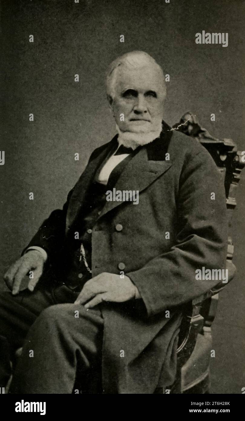 John Taylor, terzo presidente della Chiesa mormone dal libro " Utah, the Land of Blossoming Vleys " parte della serie " SEE America First " di George Wharton James pubblicato nel 1922 dalla Page Company Utah, The Land of Blossoming Vleys: la storia dei suoi rifiuti desertici, delle sue enormi e fantastiche formazioni rocciose e dei suoi fertili giardini nelle valli riparate; un'indagine sulle sue industrie in rapido sviluppo; un resoconto dell'origine, dello sviluppo e delle credenze della chiesa mormone; e capitoli sulla flora e la fauna, e sulle meraviglie panoramiche che sono un patrimonio di tutti gli americani Foto Stock