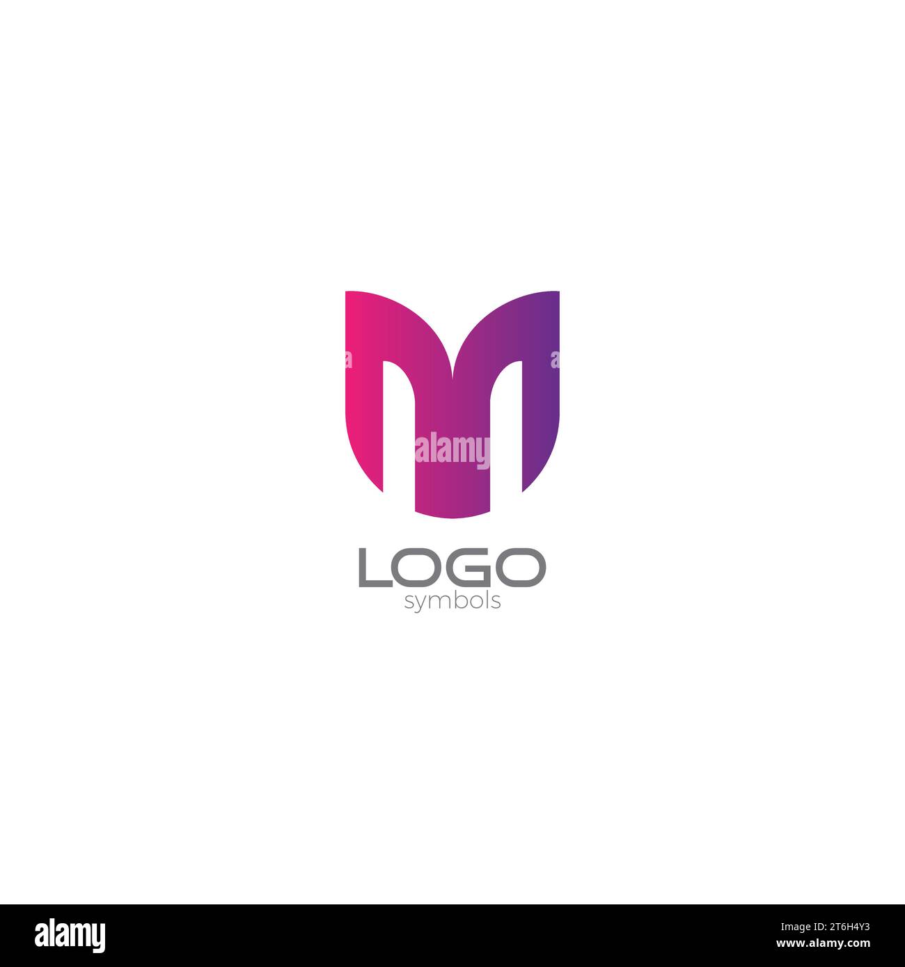 Logo UM moderno. Logo Letter M. Illustrazione Vettoriale