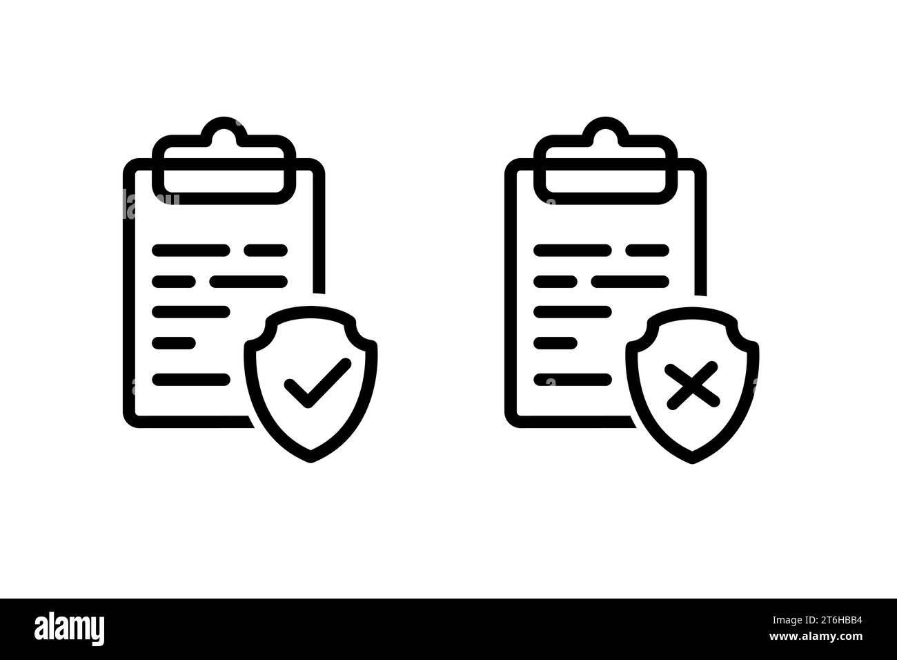 Documento Clipboaed con elenco di controllo dello scudo. Isolato su sfondo bianco. Illustrazione Vettoriale