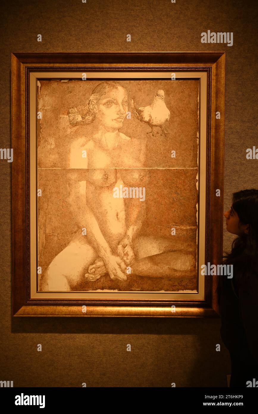 Il punto forte è una magnifica e rarissima mappa mondiale incentrata sulla Mecca islamica, un capolavoro della Persia safavide, che sarà protagonista della vendita di arte islamica e indiana il 14 novembre a Bonhams New Bond Street. La mappa, precedentemente esposta al Museo d'Arte di Harvard, e risalente all'ultimo quarto del XVII secolo, è la più bella e completa mappa del mondo incentrata sulla Mecca di soli tre esempi sopravvissuti (gli altri due sono stati scoperti nel 1989 e nel 1995) ed è il più importante strumento scientifico islamico mai offerto all'asta, con una stima di £ 1.500.000-2.000.000... Foto Stock