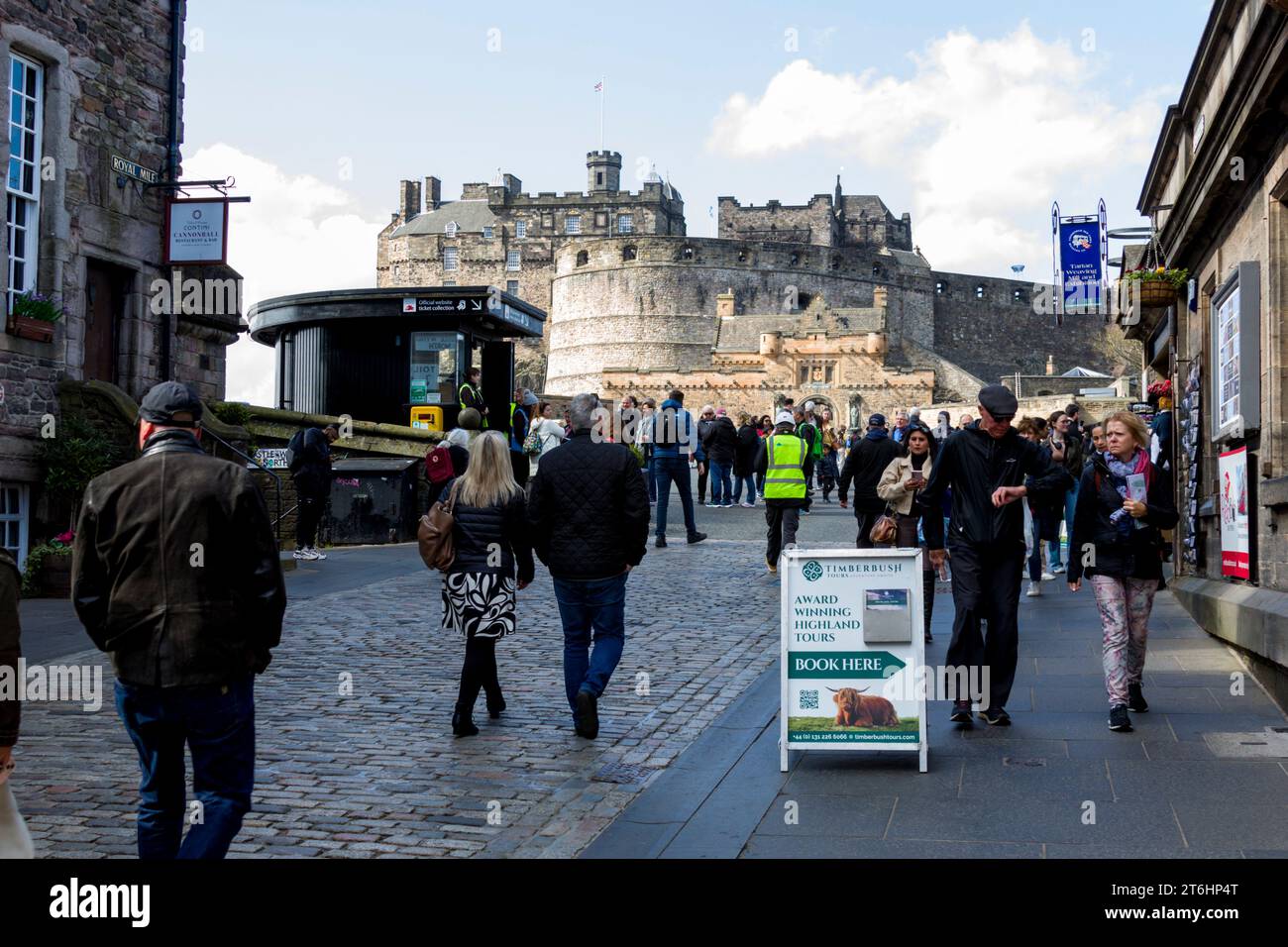 Edimburgo, Scozia, Regno Unito. 19 aprile 2023. REGNO UNITO. Castello di Edimburgo, Royal Mile, Edimburgo. Foto Stock