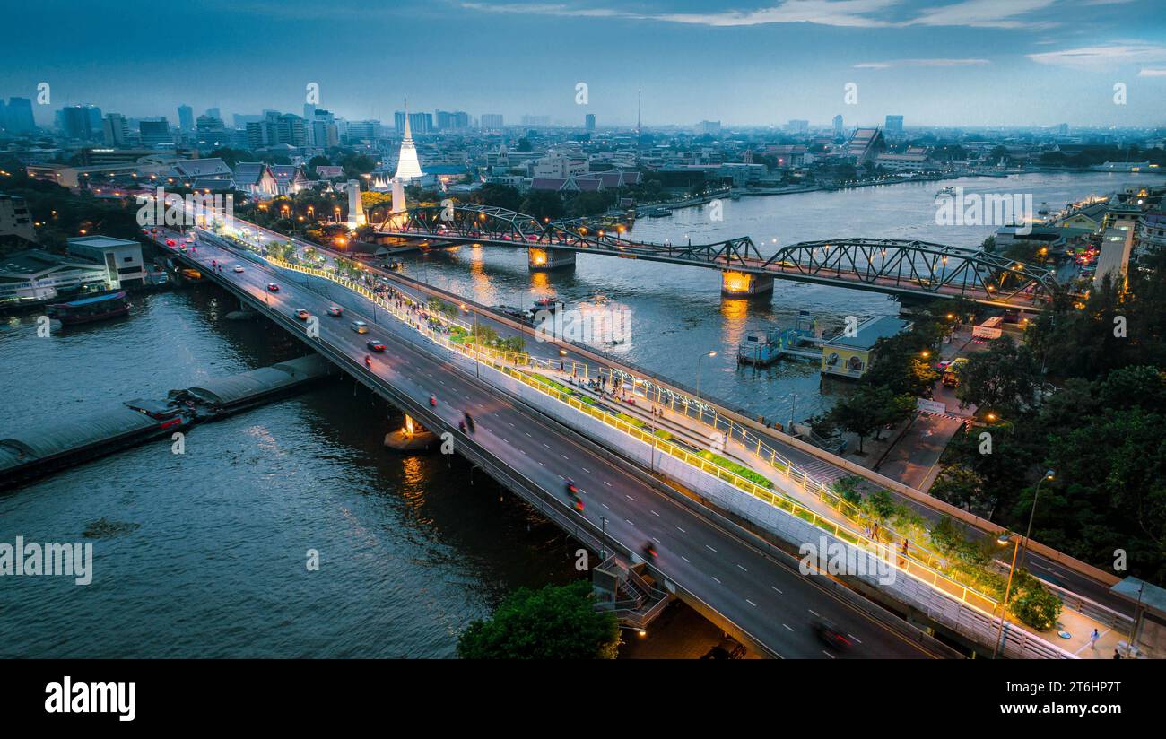 Thailandia, Bangkok, Chao Phraya Sky Park Foto Stock