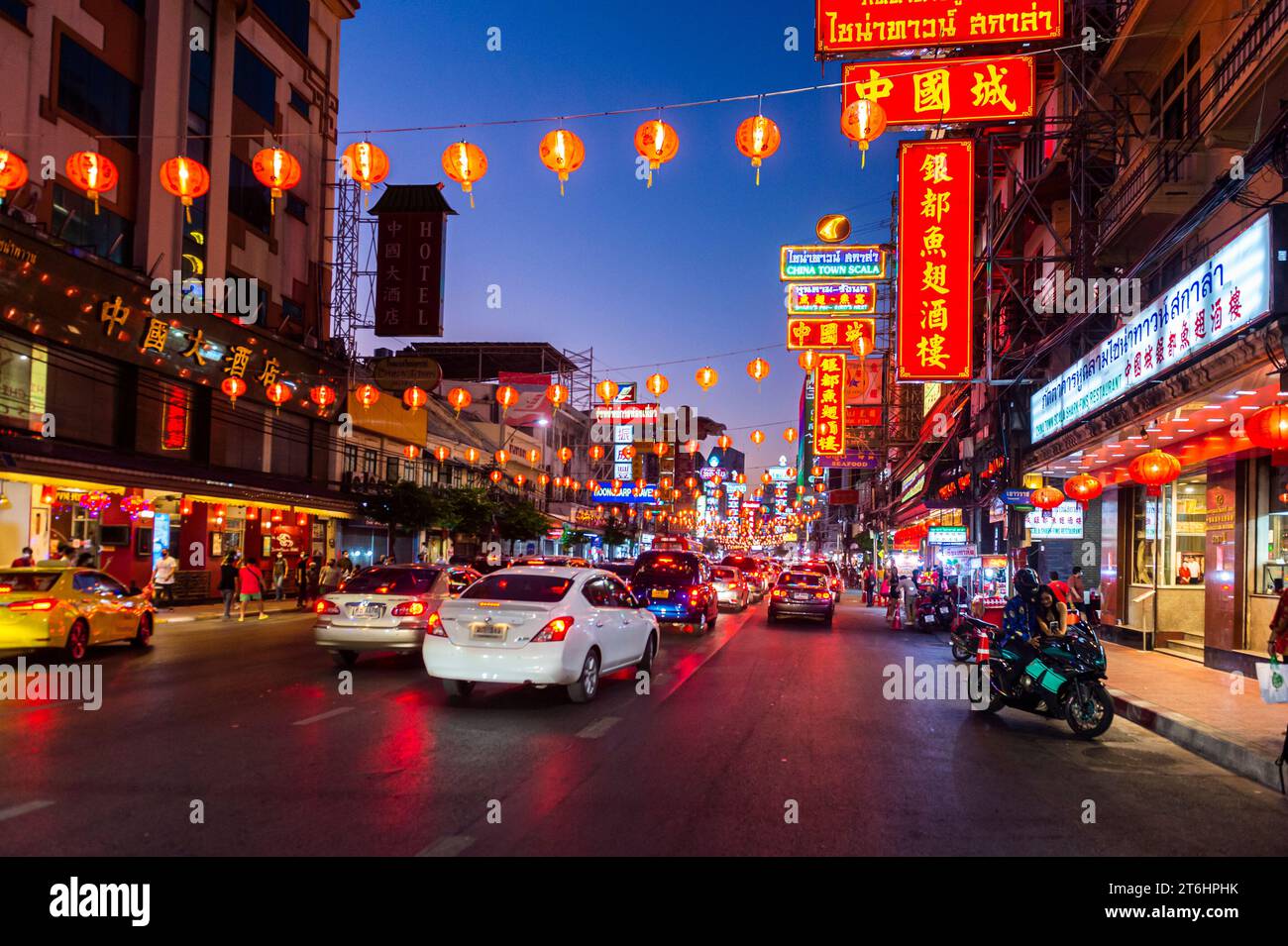 Thailandia, Bangkok, Chinatown al periodo del capodanno cinese Foto Stock