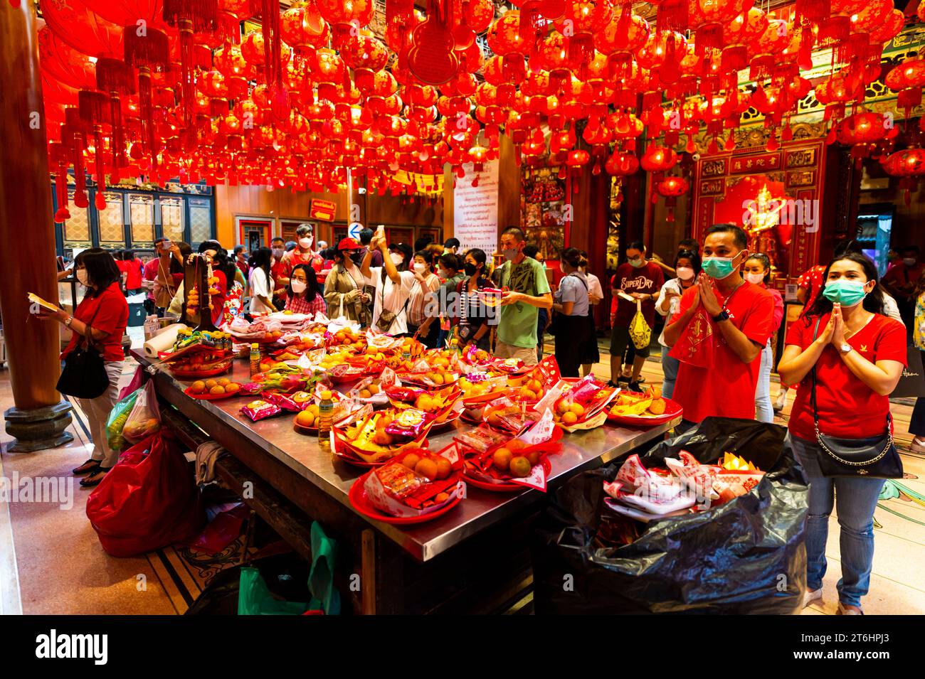Thailandia, Bangkok, Chinatown al periodo del capodanno cinese Foto Stock