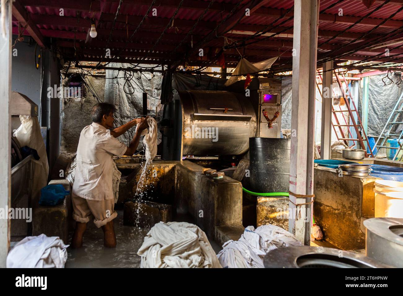 India, Mumbai, Dobi Ghat Foto Stock