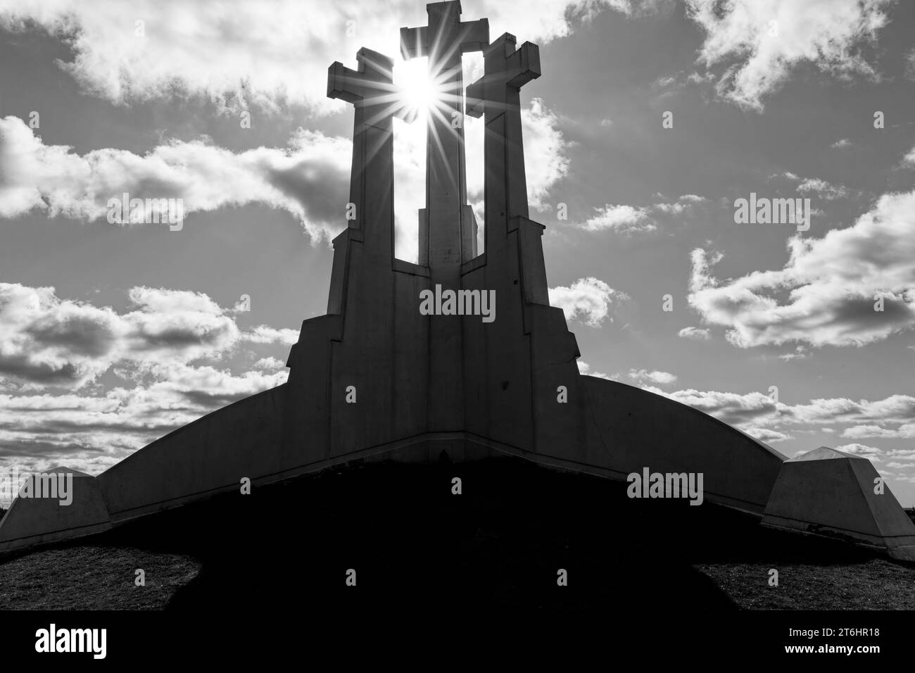 Montagna delle tre croci Vilnius Foto Stock