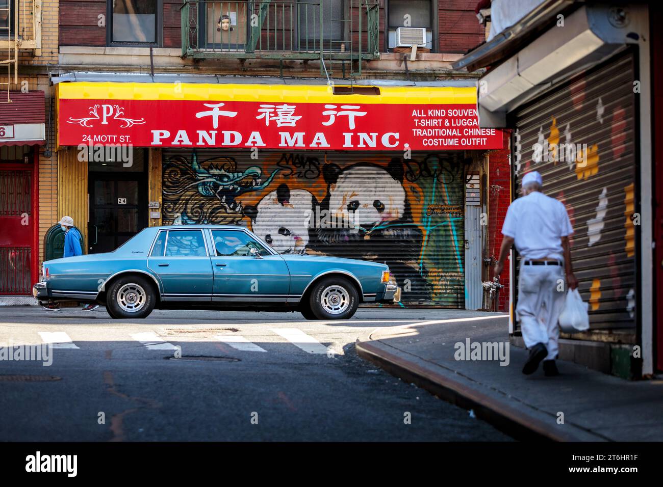 Streets of China Town, New York City, Nord America, Stati Uniti, USA Foto Stock
