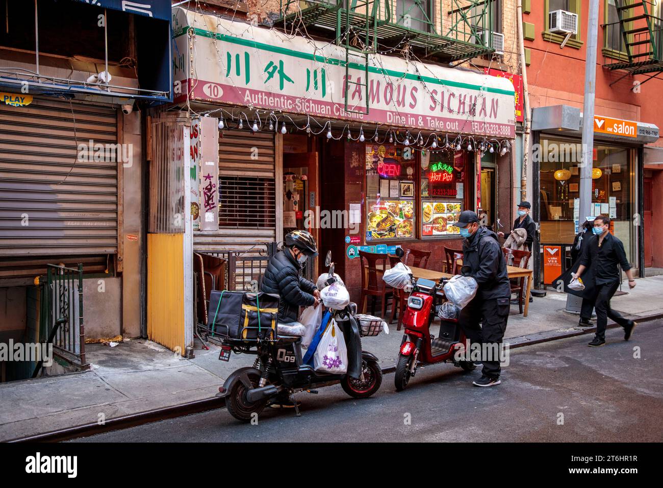 Ristorante cinese, China Town, New York City, Nord America, Stati Uniti, USA Foto Stock