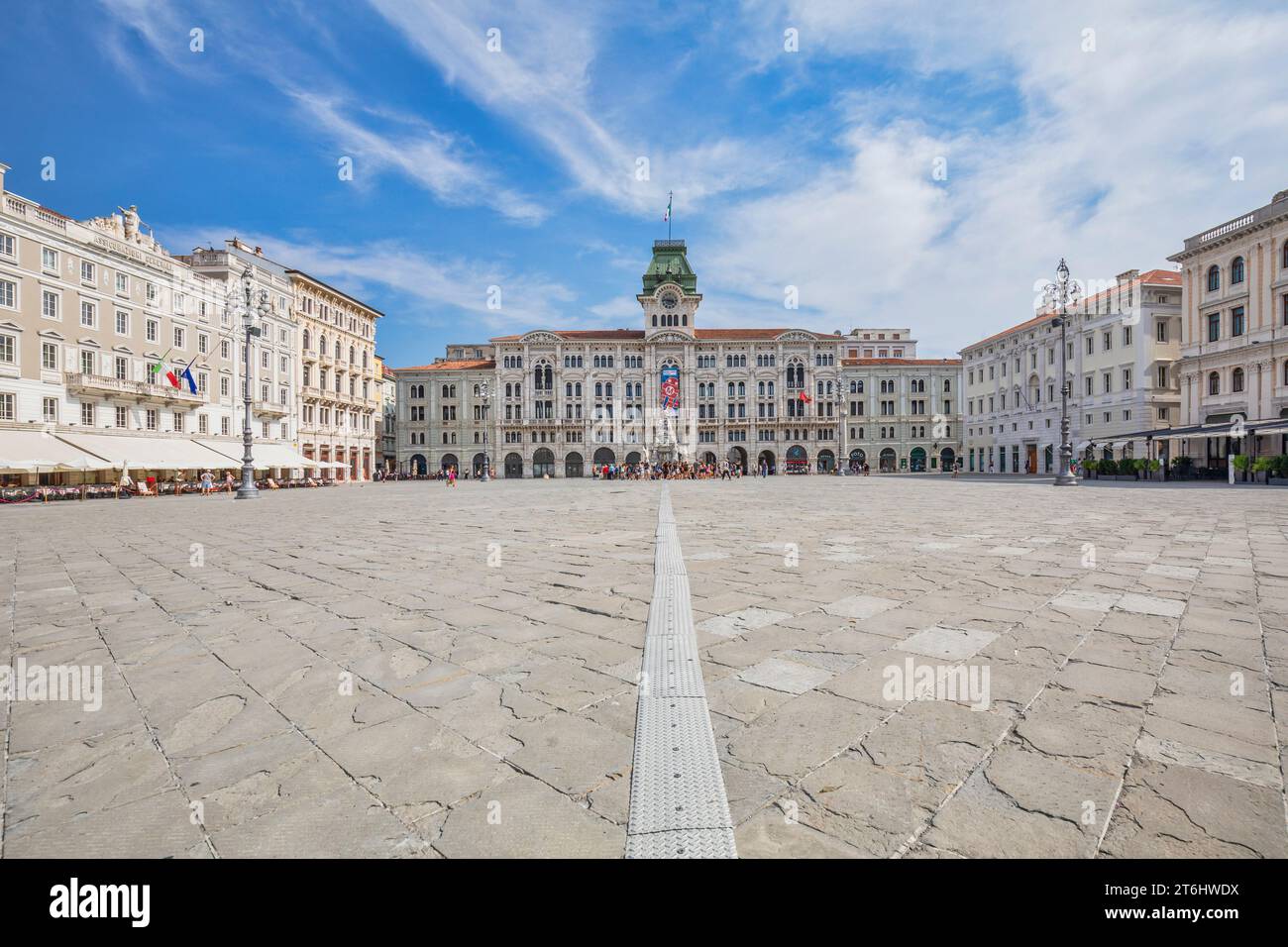 Italia, Friuli Venezia Giulia, Trieste, Piazza Unità d'Italia, la piazza principale di Trieste Foto Stock