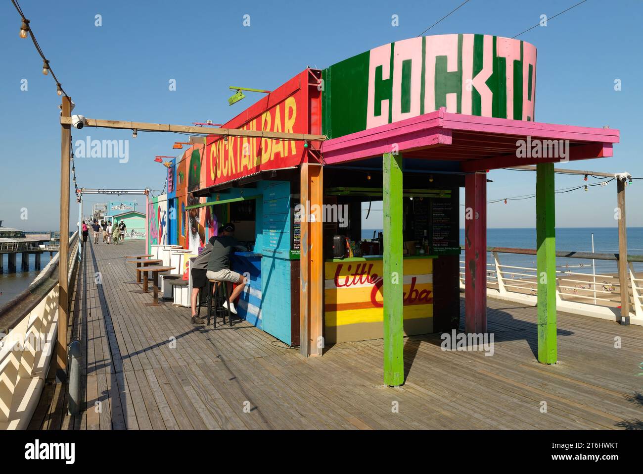 Cocktail bar al molo di Scheveningen, quartiere dell'Aia, Mare del Nord, Olanda meridionale, Zuid-Holland, Benelux, paesi del Benelux, Paesi Bassi, Nederland Foto Stock