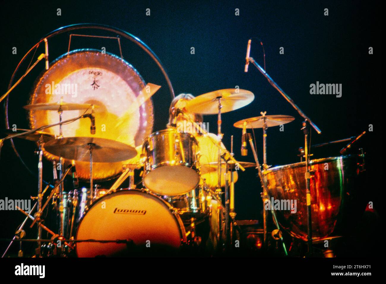 LED Zeppelin, ultimo concerto del tour europeo 1980, Berlino-Eissporthalle. L'ultimo concerto con il batterista John Bonham, morto poco dopo. Foto Stock
