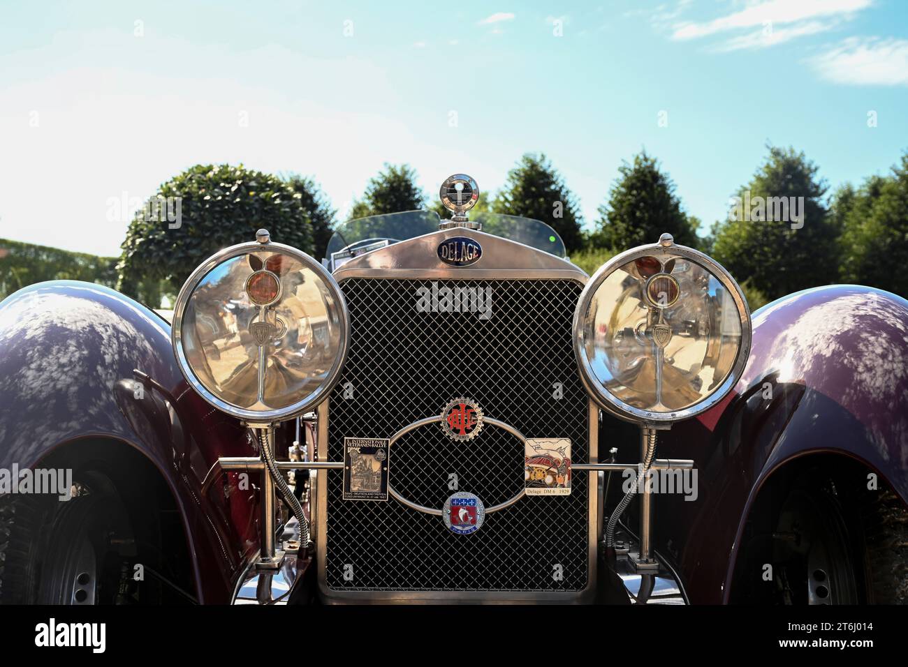 Schwetzingen, Baden-Wuerttemberg, Germania, Concours d'Elegance im Schlosspark, DeLage Torpedo D6 Sport, costruito 1929, 72 cv, 3045 cc, Roadster Foto Stock