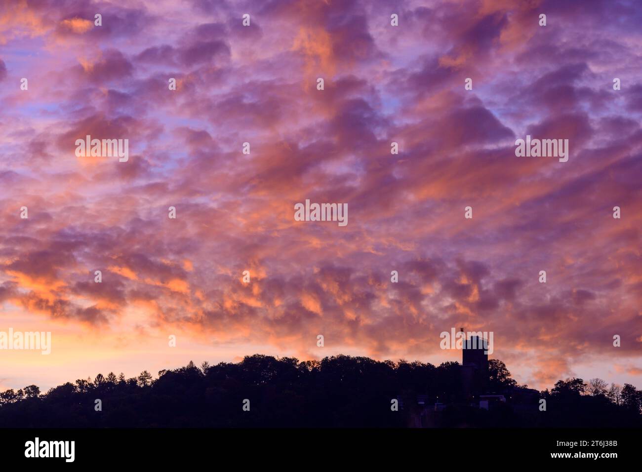 Germania, Baden-Wuerttemberg, Karlsruhe, Durlach, vista di Turmberg. Foto Stock