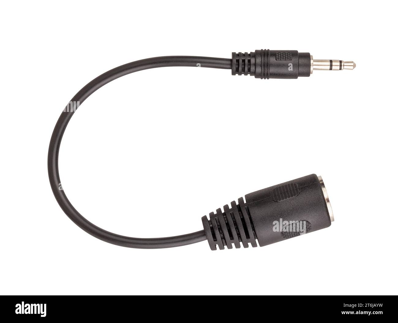 percorso del cavo midi trs isolato su bianco Foto Stock