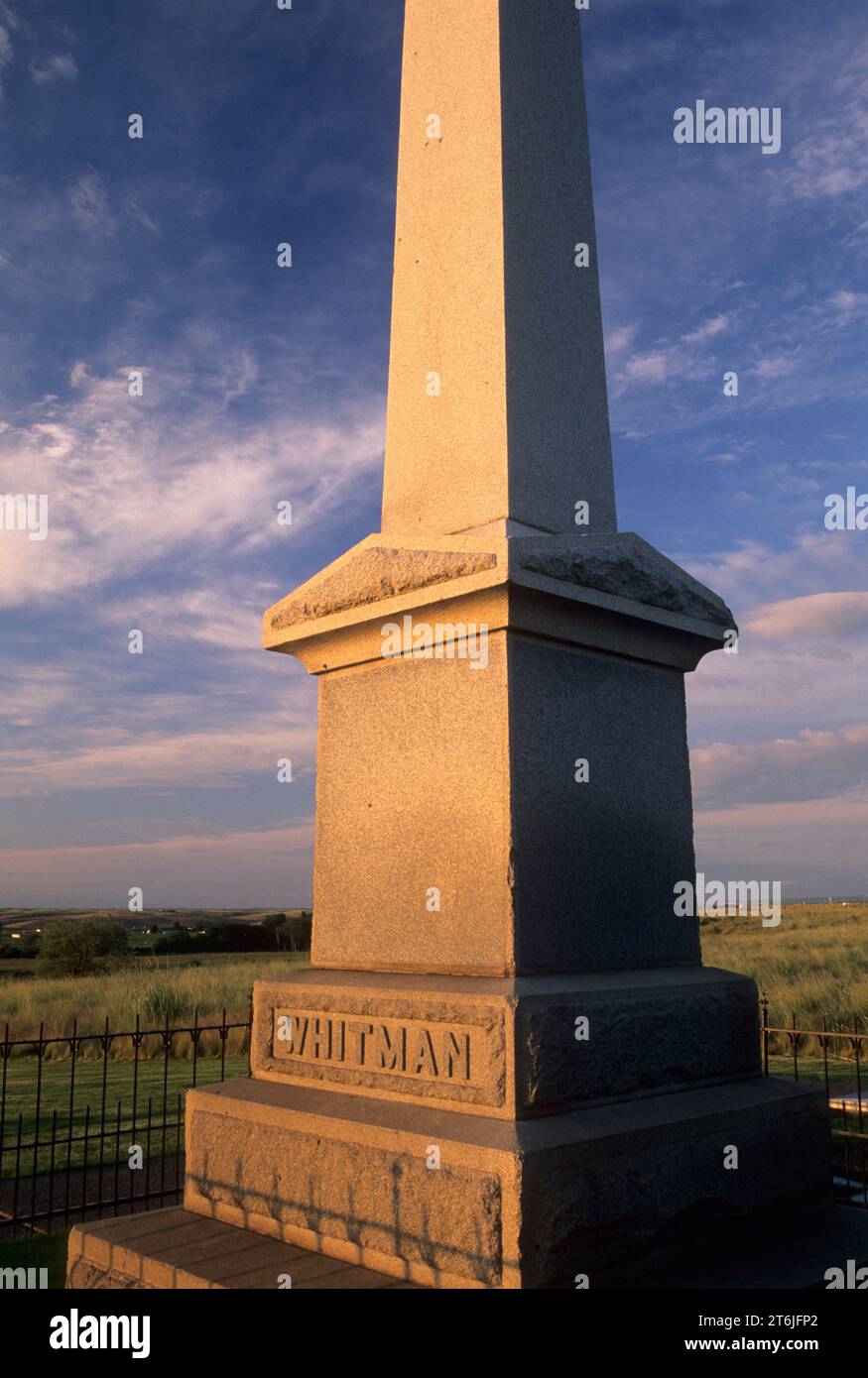 Whitman Memorial, Whitman Mission National Historic Site, Washington Foto Stock