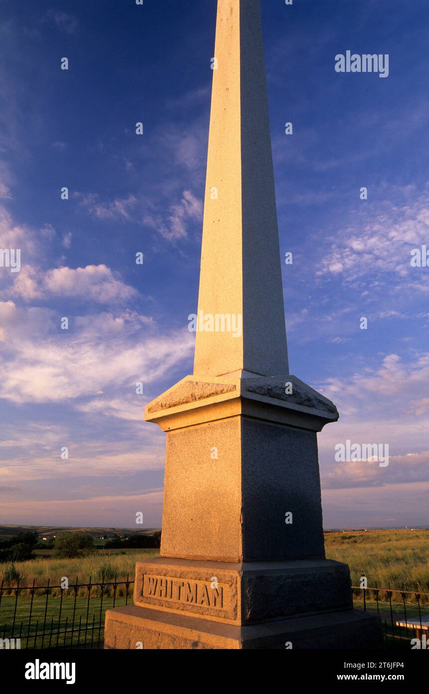 Whitman Memorial, Whitman Mission National Historic Site, Washington Foto Stock