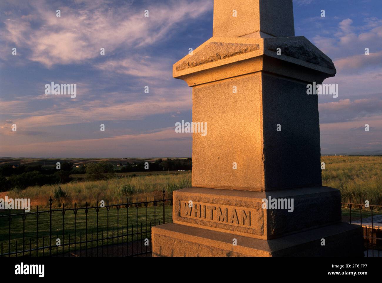 Whitman Memorial, Whitman Mission National Historic Site, Washington Foto Stock