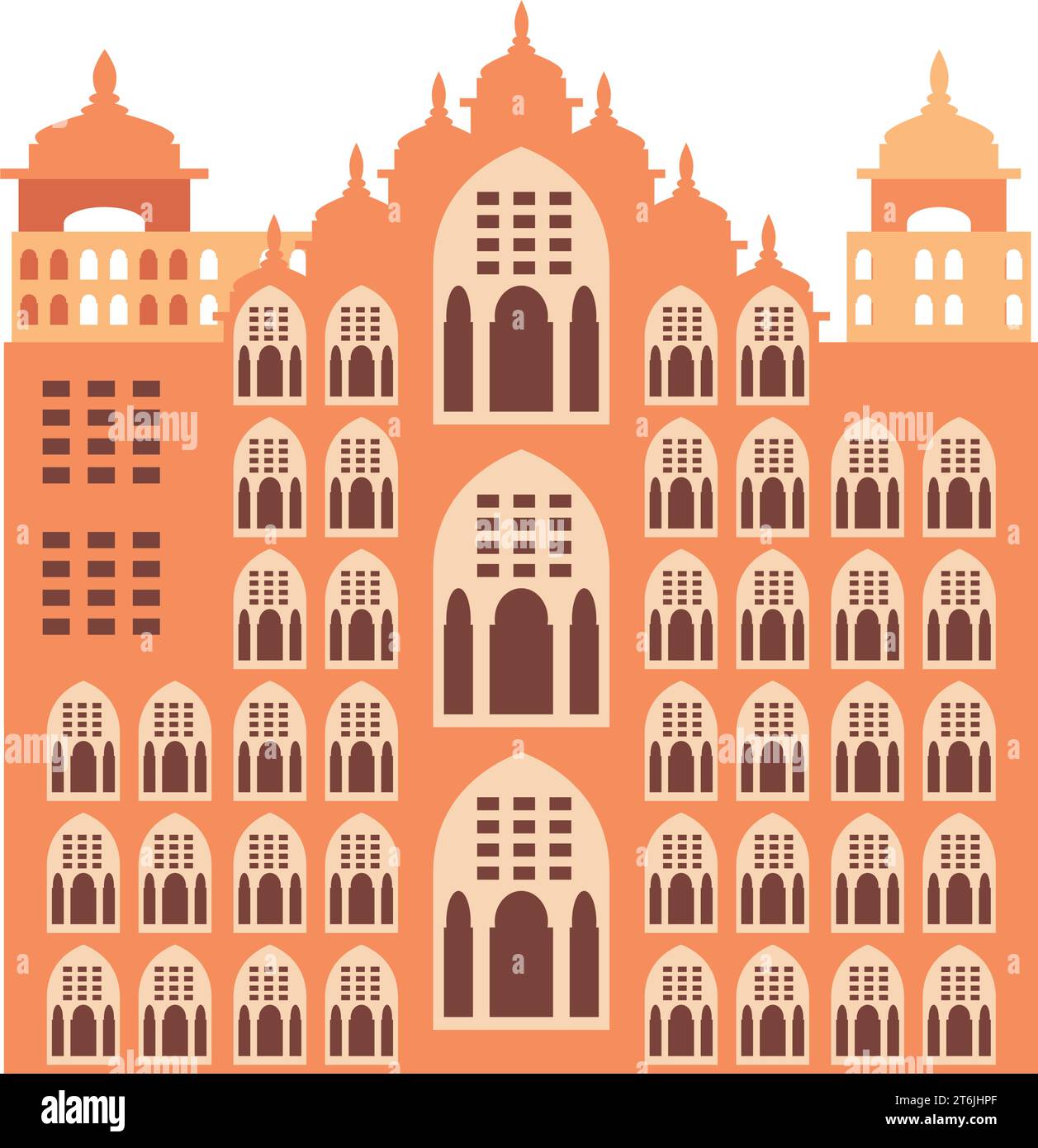 monumento india hawa mahal jaipur Illustrazione Vettoriale