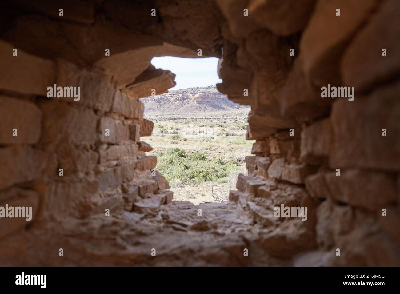 Hungo Pavi Pueblo a Chaco Canyon, New Mexico Foto Stock